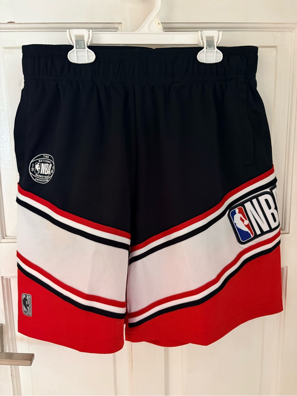 NBA Black, Red & White Athletic Basketball Shorts